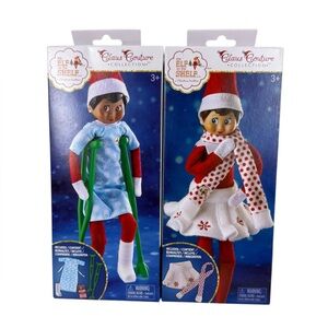 New Elf on the Shelf Lot Of 2 Claus Couture Christmas Collection Outfits New